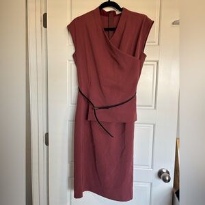 MM Lafleur Asymmetrical Dress in Warm Terracotta